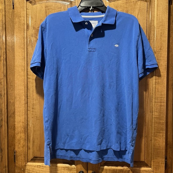 Southern Tide Men Golf Polo Shirt size Medium Blue Short Sleeve Collared Stretch - Picture 1 of 6